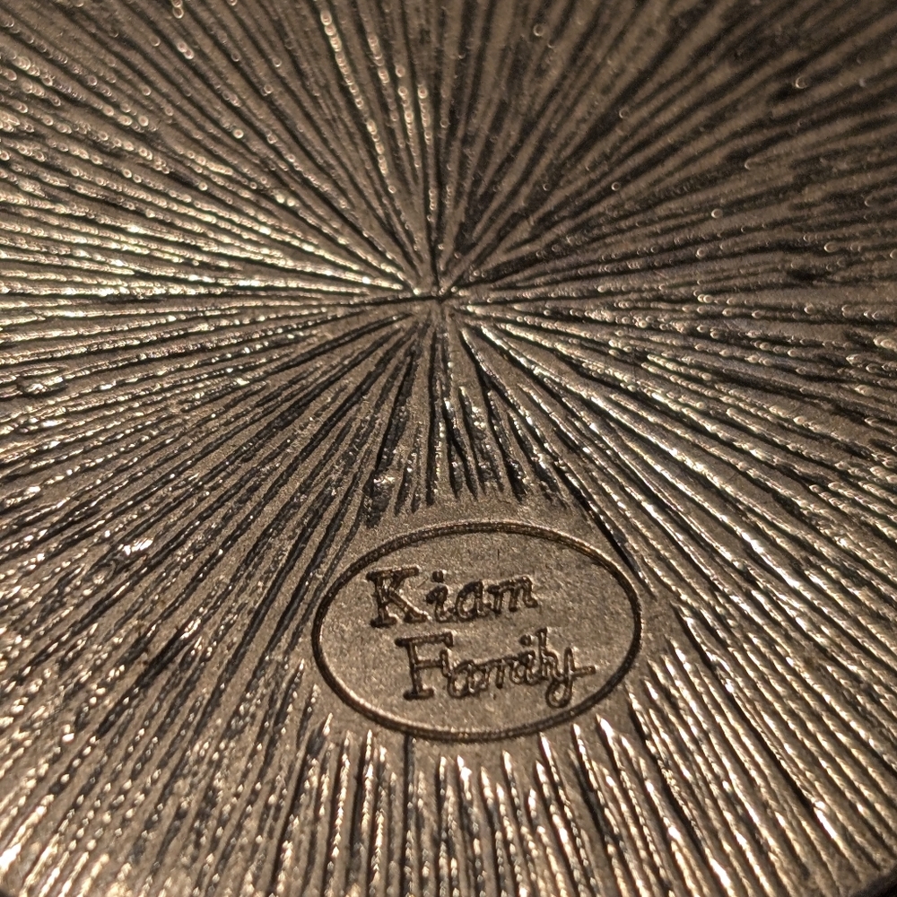 Vintage Kiam Gold Boho Festival Dome Pendant Pale Blue - Picture 3 of 3
